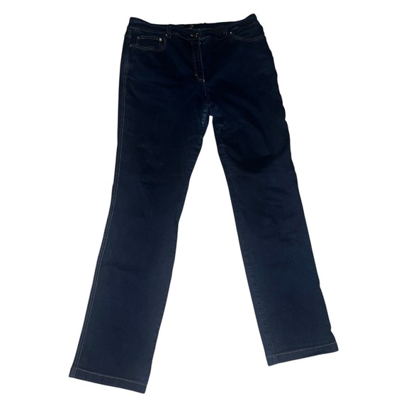 escada jeans Indigo Hipster Resort Wear Designer Varsity Size 46 - Picture 2 of 6